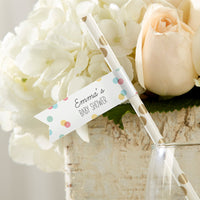 Thumbnail for Personalized Baby Party Straw Flags