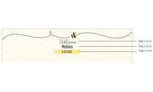 Kate's ″Sweet as can Bee″ Personalized Water Bottle Labels Alternate Image 2, Kate Aspen | Water Bottle Labels