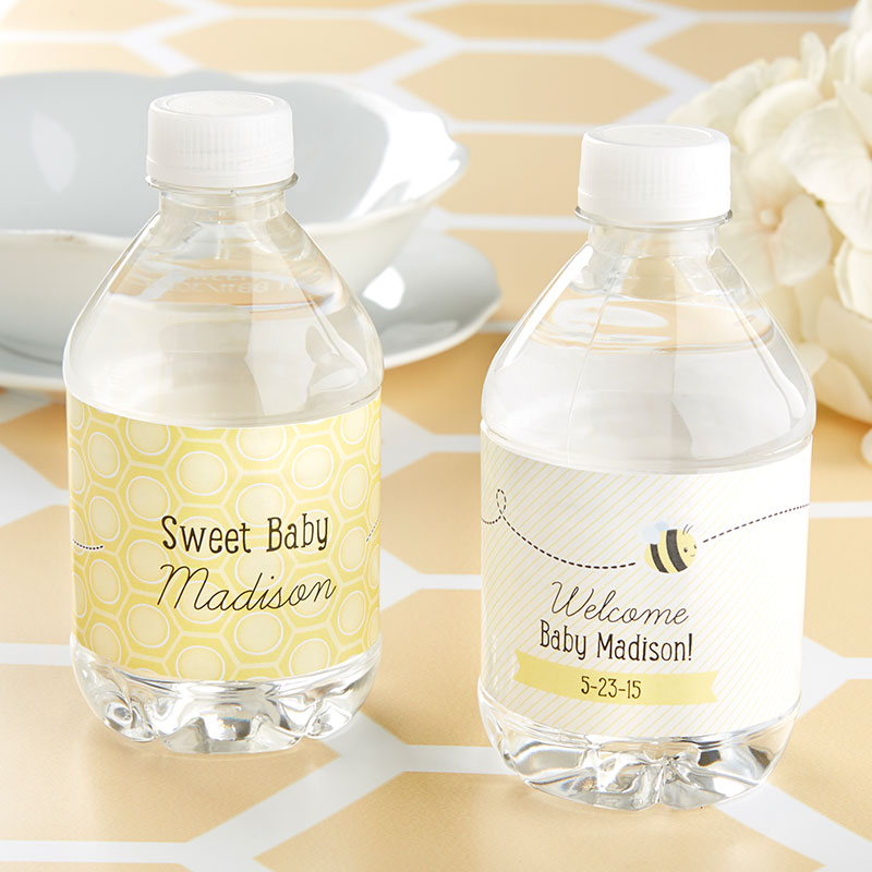 Kate's ″Sweet as can Bee″ Personalized Water Bottle Labels Main Image, Kate Aspen | Water Bottle Labels