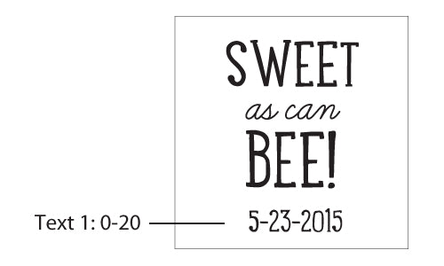Personalized Glass Coaster - Sweet as Can Bee (Set of 12)