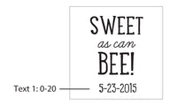 Thumbnail for Personalized Glass Coaster - Sweet as Can Bee (Set of 12)