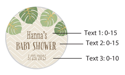 Personalized Silver Round Candy Tin - Born To Be Wild Baby Shower (Set of 12)