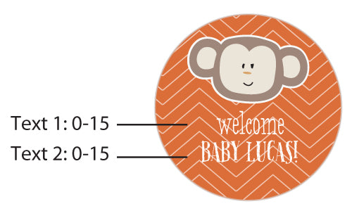 Personalized Silver Round Candy Tin - Born To Be Wild Baby Shower (Set of 12)