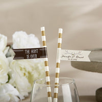 Thumbnail for Personalized Party Straw Flags – The Hunt Is Over