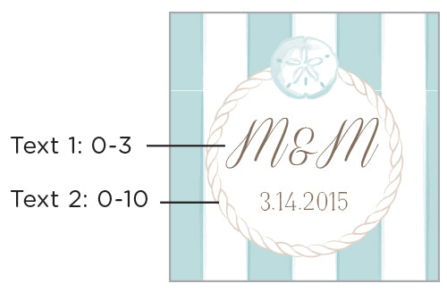 Personalized 8 oz. Glass Mason Jar - Beach Tides (Set of 12)