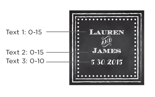 Personalized 8 oz. Glass Mason Jar - Chalk (Set of 12)