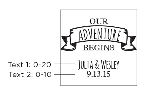 Personalized Glass Coaster - Travel & Adventure (Set of 12)