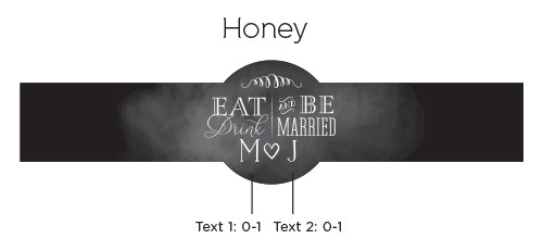 Personalized Clover Honey - Eat, Drink & Be Married (Set of 12)