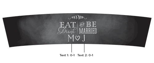 Personalized Frosted Glass Votive - Eat, Drink & Be Married
