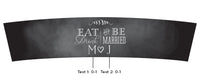 Thumbnail for Personalized Frosted Glass Votive - Eat, Drink & Be Married
