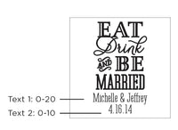 Thumbnail for Personalized Glass Coaster - Eat, Drink & Be Married (Set of 12)