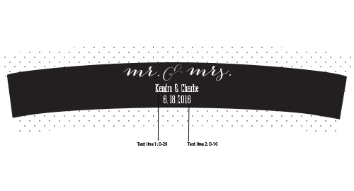 Personalized Frosted Glass Votive - Mr. & Mrs.