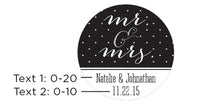 Thumbnail for Personalized Silver Round Candy Tin - Mr. & Mrs. (Set of 12)