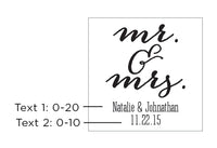 Thumbnail for Personalized 9 oz. Stemless Champagne Glass - Mr. & Mrs.