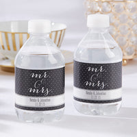 Thumbnail for Personalized Water Bottle Labels - Mr. & Mrs. Main Image, Kate Aspen | Water Bottle Labels
