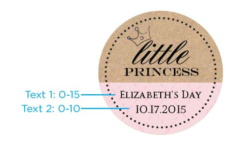 Personalized Gold Round Candy Tin - Little Princess (Set of 12)