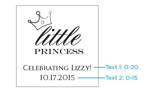 Personalized Glass Coaster - Little Princess (Set of 12)