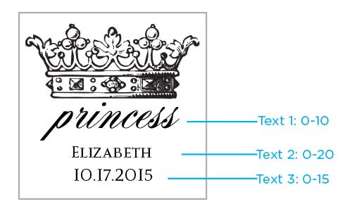 Personalized Glass Coaster - Little Princess (Set of 12)