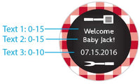 Thumbnail for Personalized Silver Round Candy Tin - BBQ (Set of 12)