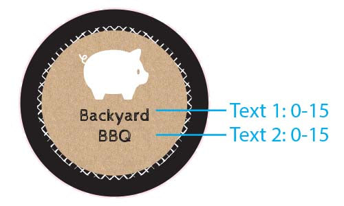 Personalized Silver Round Candy Tin - BBQ (Set of 12)