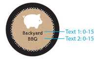 Thumbnail for Personalized Silver Round Candy Tin - BBQ (Set of 12)