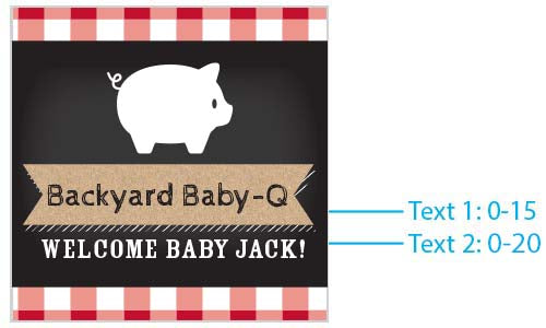 Personalized 8 oz. Glass Mason Jar - BBQ (Set of 12)