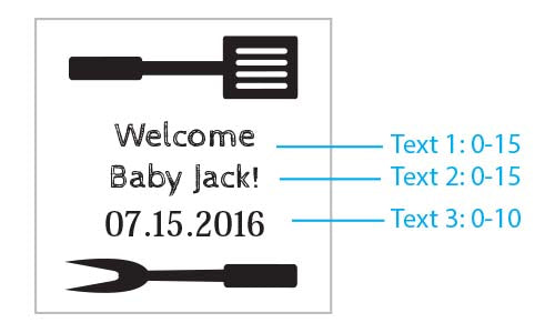 Personalized Glass Coaster - BBQ (Set of 12)