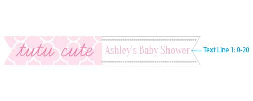 Personalized Party Straw Flags - Tutu Cute