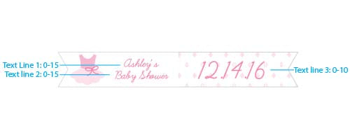 Personalized Party Straw Flags - Tutu Cute