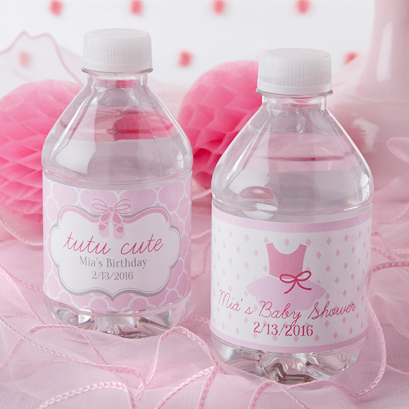 Personalized Water Bottle Labels - Tutu Cute Main Image, Kate Aspen | Water Bottle Labels