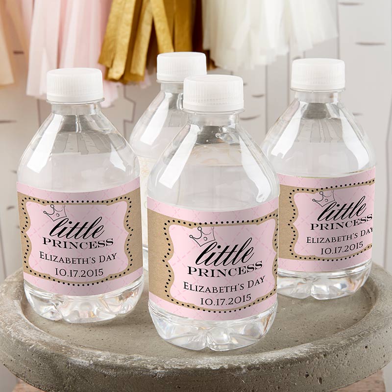 Personalized Water Bottle Labels - Little Princess Main Image, Kate Aspen | Water Bottle Labels