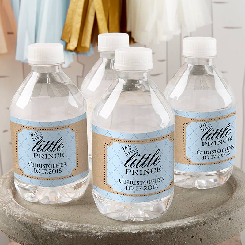 Personalized Water Bottle Labels - Little Prince Main Image, Kate Aspen | Water Bottle Labels