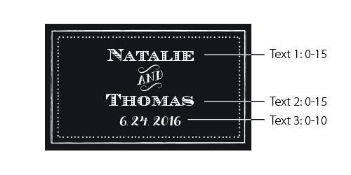 Personalized Black Matchboxes - Chalk (Set of 50)