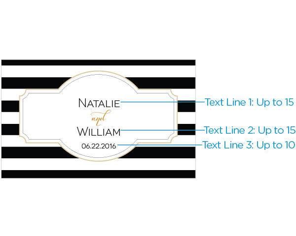Personalized Black Matchboxes - Classic (Set of 50)