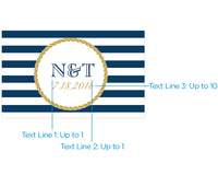 Thumbnail for Personalized Glass Tube Jar - Nautical Wedding (Set of 12)