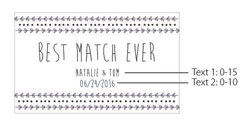 Personalized Black Matchboxes - Wedding (Set of 50)