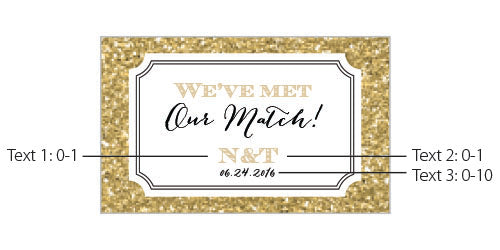 Personalized Black Matchboxes - Wedding (Set of 50)