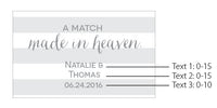 Thumbnail for Personalized Black Matchboxes - Wedding (Set of 50)