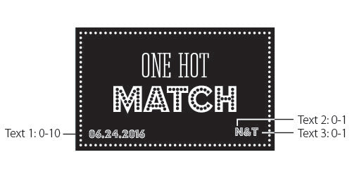 Personalized Black Matchboxes - Wedding (Set of 50)