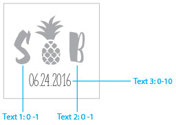 Personalized 16 oz. Can Glass - Pineapples & Palms