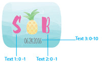 Thumbnail for Personalized Gold Bottle Stopper - Pineapples & Palms