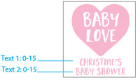 Thumbnail for Personalized Printed 8 oz. Glass Mason Jar - Baby Love (Set of 12)