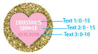Thumbnail for Personalized Gold Round Candy Tin - Sweet Heart (Set of 12)