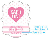 Thumbnail for Personalized Gold Glitter Hand Fan - Baby Love (Set of 12)