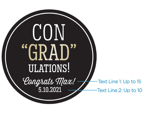 Personalized Silver Round Candy Tin - ConGRADulations! (Set of 12)