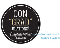 Thumbnail for Personalized Silver Round Candy Tin - ConGRADulations! (Set of 12)