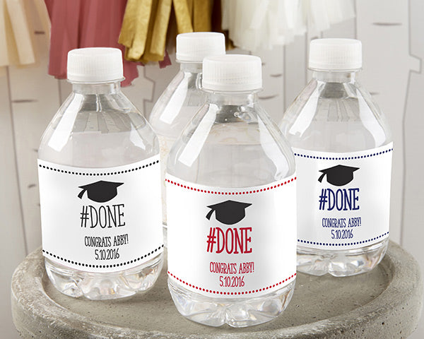Personalized Water Bottle Labels - #Done Graduation Alternate Image 2, Kate Aspen | Water Bottle Labels
