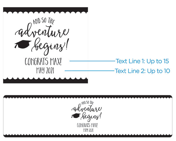 Personalized Water Bottle Labels - Graduation Adventure Begins Alternate Image 3, Kate Aspen | Water Bottle Labels