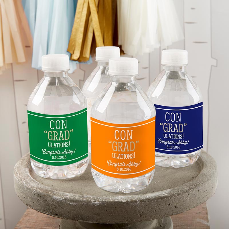 Personalized Water Bottle Labels - ConGRADulations! Main Image, Kate Aspen | Water Bottle Labels