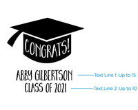 Thumbnail for Personalized 16 oz. Mason Jar Mug - Congrats Graduation Cap